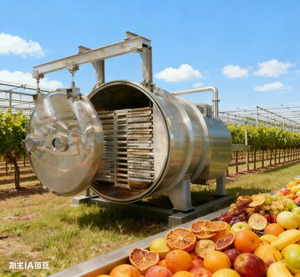 Zwiększ skalę konserwacji żywności. Nasza duża zamrażarka próżniowa zapewnia jakość na poziomie komercyjnym, wysoką przepustowość i doskonałe zachowanie składników odżywczych