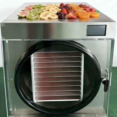 Cykl suszenia sublimacyjnego 24 do 30 godzin Domowa suszarka sublimacyjna z zakresem temperatur od minus 50 do plus 90 stopni Celsjusza i poziomem hałasu poniżej 50 decybeli