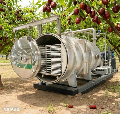 Skaluj bez kompromisów w zakresie jakości. Wytrzymałe liofilizatory o ładowności 100-200 kg, zaprojektowane do produkcji wielkoseryjnej, ze stali nierdzewnej, energooszczędne i zapewniające spójne rezultaty w każdej partii.