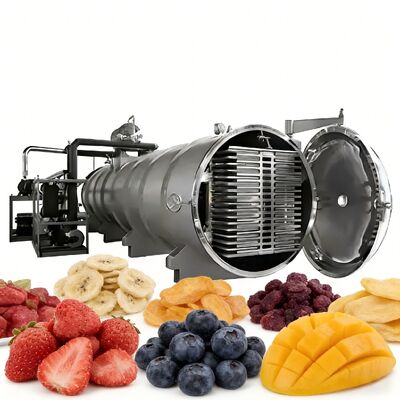 Zakres temperatury od minus 50 stopni Celsjusza do plus 80 stopni Celsjusza Maszyna do suszenia sublimacyjnego z systemem sterowania PLC zapewniająca suszenie sublimacyjne