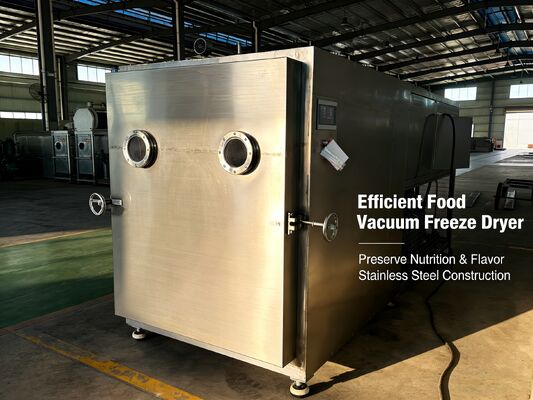Bitzer Or Leybold Refrigeration System Food Vacuum Freeze Dryer With Electric Heating And Durable Food Grade 304 Stainless Steel Body