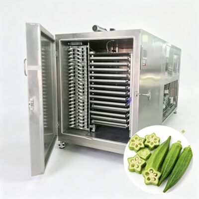 304 Stainless Steel Przemysłowy suszarka lodowa oferująca moc znamionową 200KW i system grzewczy elektryczny zapewniający wydajność suszenia lodowego