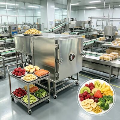 System sterowania PLC Suszarka do zamrażania warzyw z 304 materiałem z tacki ze stali nierdzewnej zapewniająca wydajność i łatwą obsługę