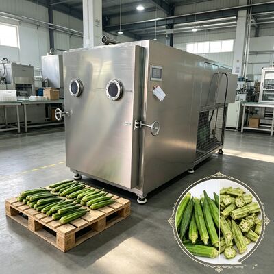 Chłodzenie powietrzem Suszarka do zamrażania warzyw wyposażona w system sterowania PLC zapewniający zamrażanie suszonych warzyw z minimalnym czasem przetwarzania
